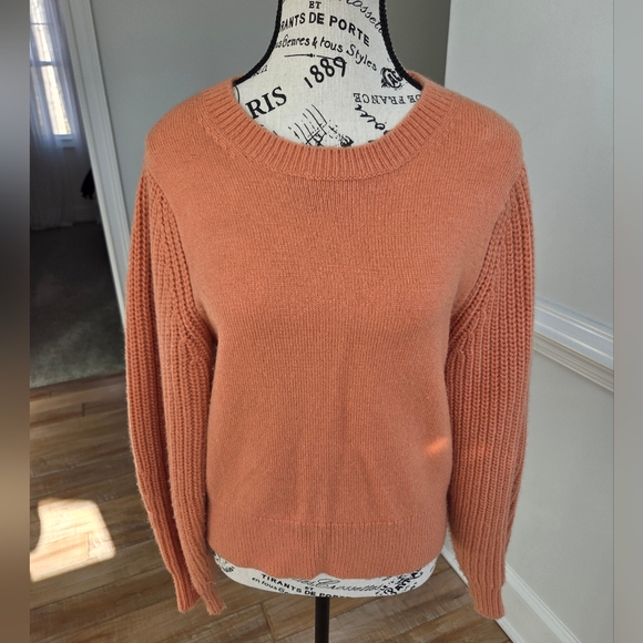 Ann Taylor Dark Peach Color Sweater - Picture 2 of 8